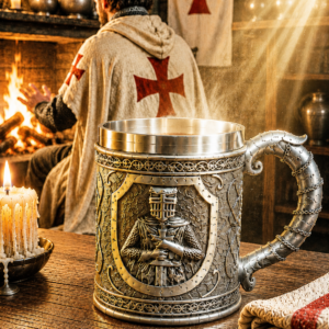 Mug médiéval en résine peint à la main - 350ml - Résine peint à la main